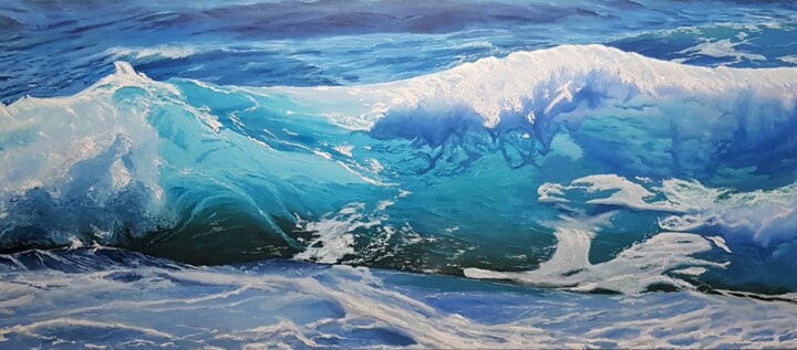 Pintura titulada "Goddess of the Seas" por Mantas Naulickas, Obra de arte original, Oleo