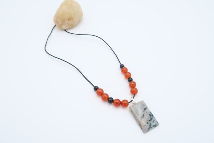 Diseño titulada "Collier, pendentif…" por Manuèle Derreumaux, Obra de arte original, Joyas