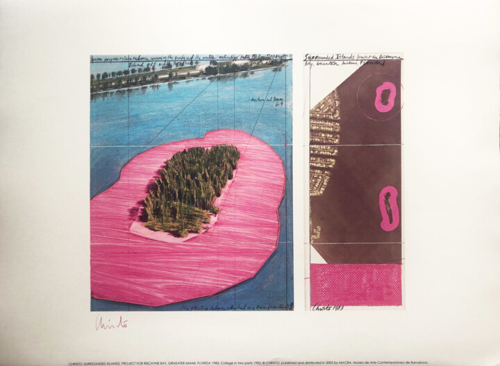 Отпечатки и Гравюры под названием "Christo: Surrounded…" - Manuel Aragonés, Подлинное произведение искусства, Литография