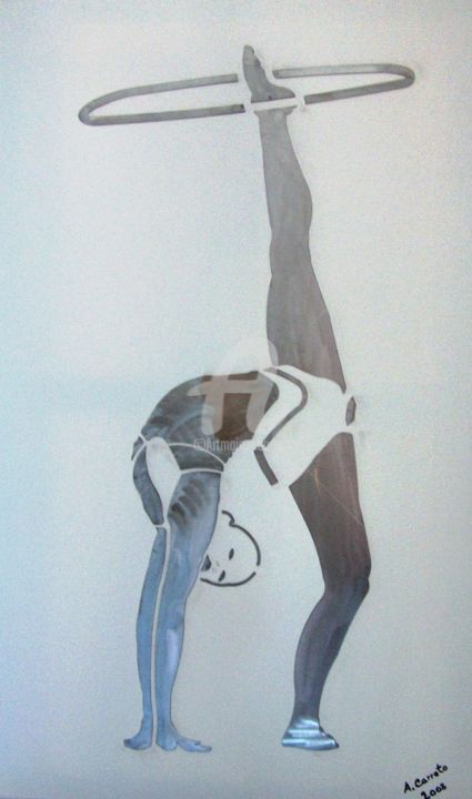 Collages intitolato "ginasta-com-arcoi.j…" da Assunção Carreto, Opera d'arte originale, Altro