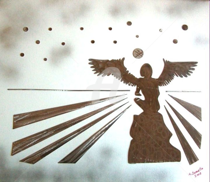 Collages intitolato "anjo-ii.jpg" da Assunção Carreto, Opera d'arte originale