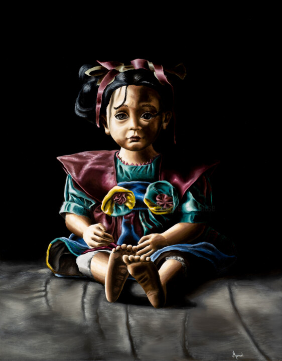 Malerei mit dem Titel "Silence" von Manuel Dampeyroux, Original-Kunstwerk, Öl