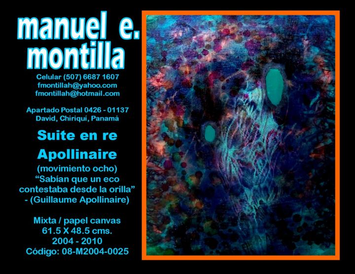 Schilderij getiteld "montilla-08-m2004-0…" door Manuel E. Montilla, Origineel Kunstwerk, Olie