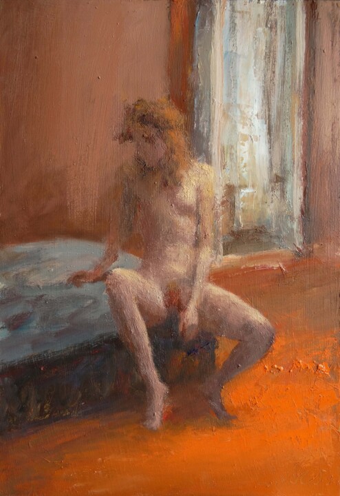 Painting titled "La vieille chambre" by Manuel Leonardi, Original Artwork, Oil