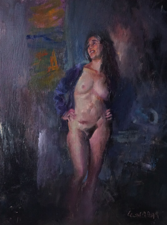 Painting titled "Les essais" by Manuel Leonardi, Original Artwork, Oil
