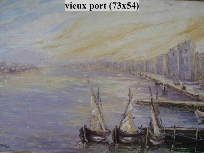 Painting titled "vieux port" by Manuel Martin, Original Artwork