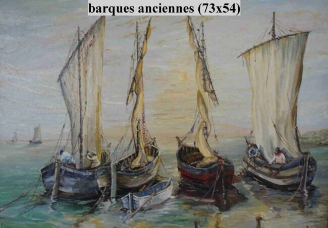 Painting titled "voiles d antan" by Manuel Martin, Original Artwork