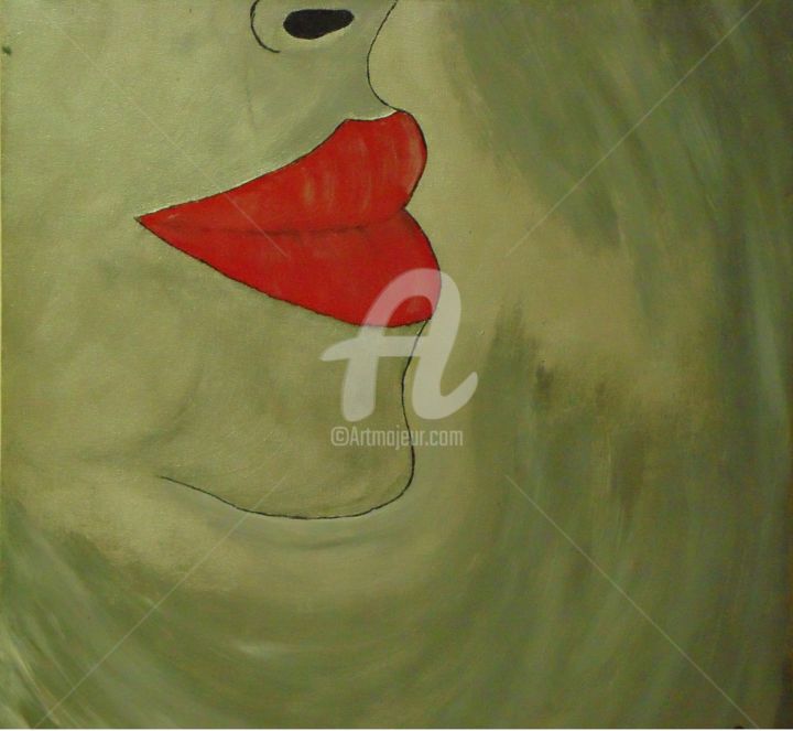 "Rosto sobre prata" başlıklı Tablo M.Rocha tarafından, Orijinal sanat, Petrol