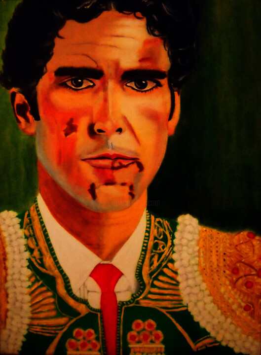Pintura titulada "Jose Tomas" por Manuel Sánchez, Obra de arte original, Oleo