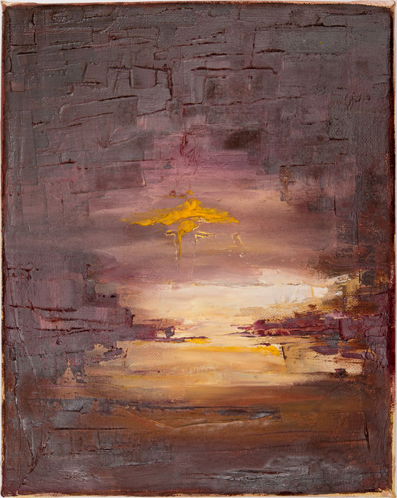 Peinture intitulée ""Sunset"" par Manuela Atanasova, Œuvre d'art originale, Huile