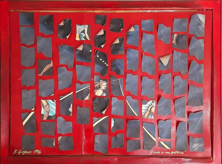 Картина под названием "Il cielo in una gal…" - Manuela Girgenti, Подлинное произведение искусства, Масло Установлен на Дерев…