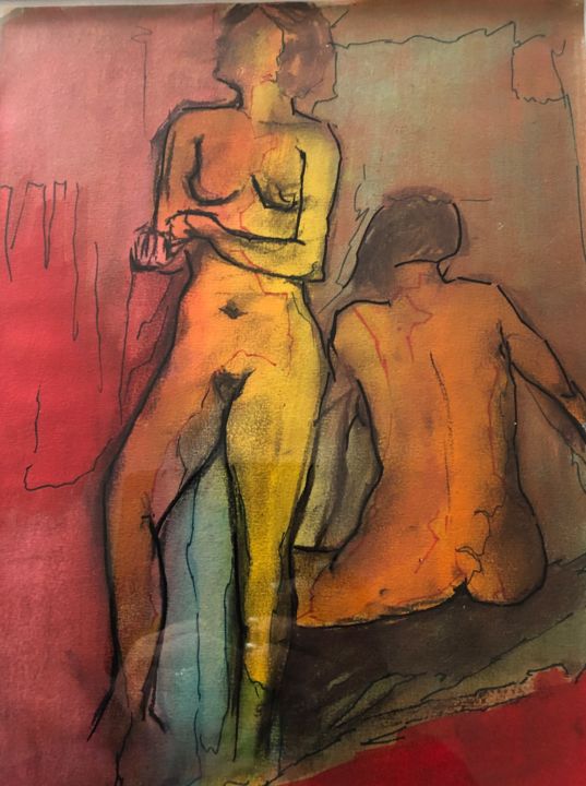 Peinture intitulée "Croquis" par Gutierrez, Œuvre d'art originale, Acrylique