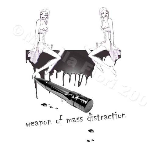 Painting titled "weapon of mass dist…" by Manuela Fiori, Original Artwork