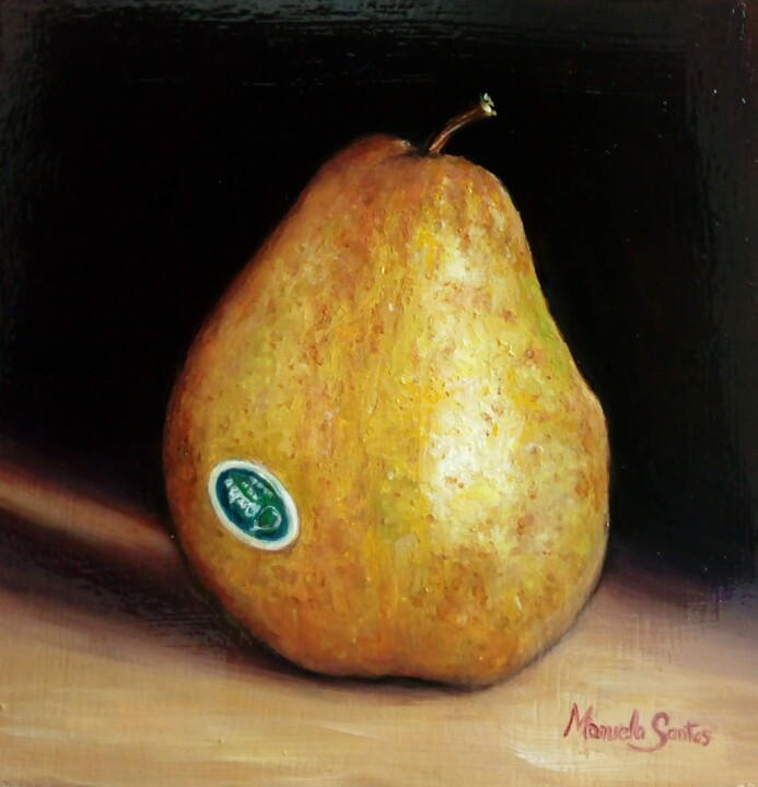 Painting titled "Pera rocha" by Manuela Santos, Original Artwork, Oil