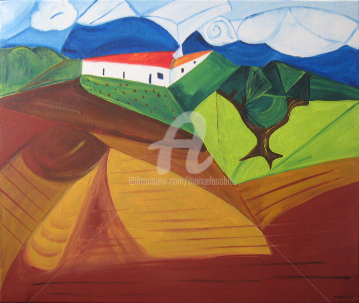 Pintura intitulada "Alentejo" por Manuela Sobral, Obras de arte originais, Acrílico