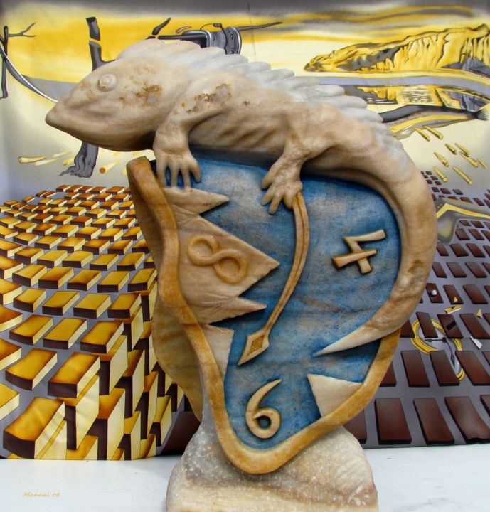 Skulptur mit dem Titel "Dreamtime 2008 scul…" von Manuel R Surrealist, Original-Kunstwerk, Stein