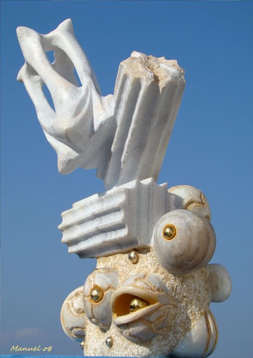 Скульптура под названием ""Atlantis 2008"" - Manuel R Surrealist, Подлинное произведение искусства
