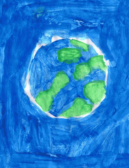 Peinture intitulée "Earth" par Manula Hewamanage, Œuvre d'art originale
