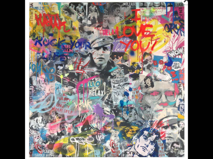Peinture intitulée "ROCK YOUR LIFE" par Emmanuel Roussiau, Œuvre d'art originale, Acrylique