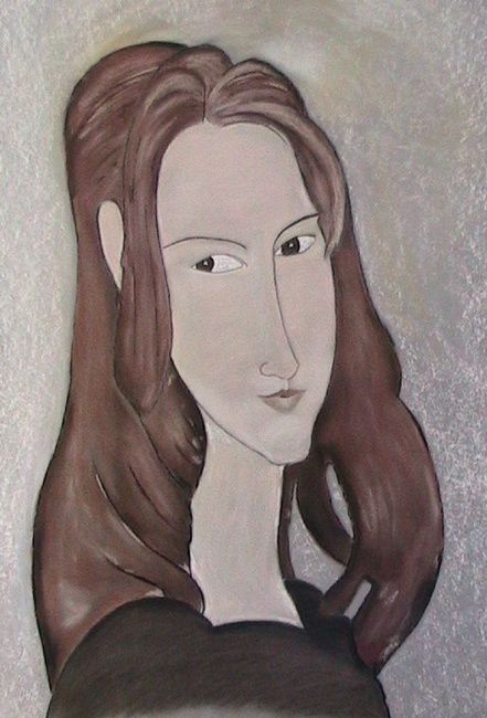 Drawing titled "Modigliani" by Manvale, Original Artwork