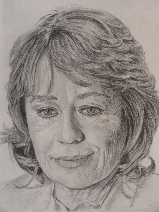 Drawing titled "Portrait de Annie G…" by Manvale, Original Artwork