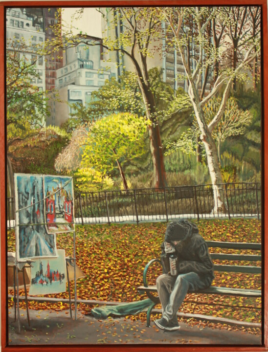 제목이 "Art Major"인 미술작품 Michael E. Voss로, 원작, 기름 나무 들것 프레임에 장착됨