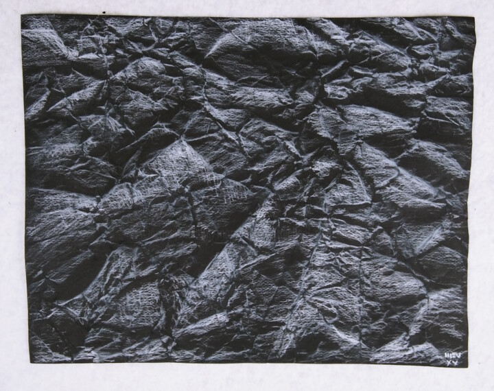 Dibujo titulada "Erosion 2" por Michael E. Voss, Obra de arte original, Carbón