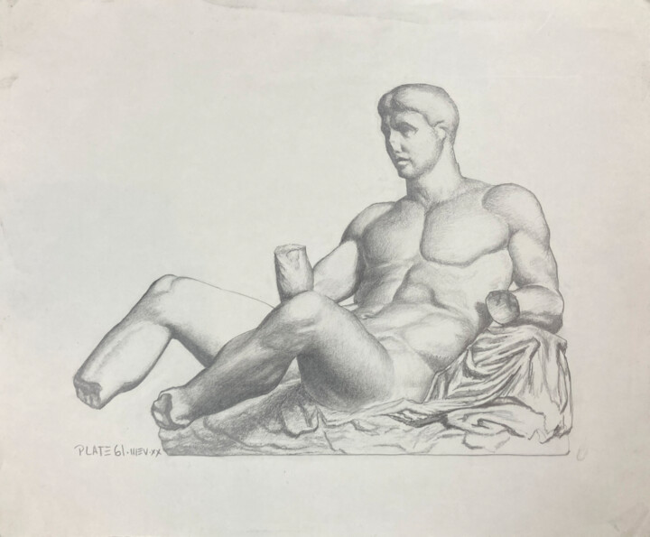 Drawing titled "Theseus - After Bar…" by Michael E. Voss, Original Artwork, Graphite