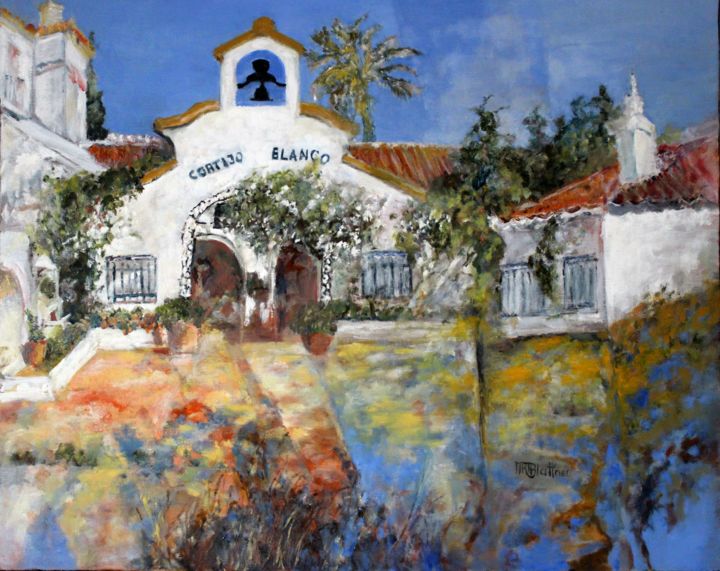 Painting titled "l-hacienda-81-x-65-…" by Marie-Rose Blattner, Original Artwork