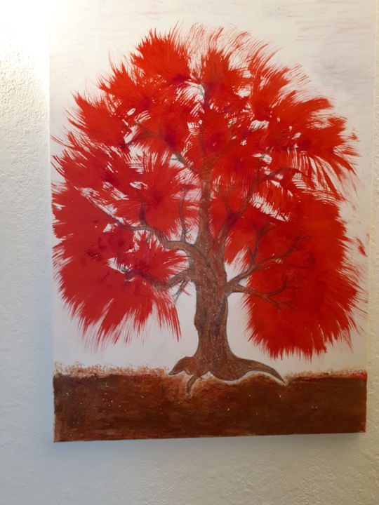 Peinture intitulée "Un arbre comme j ai…" par Florence Castelli  Flofloyd, Œuvre d'art originale, Acrylique