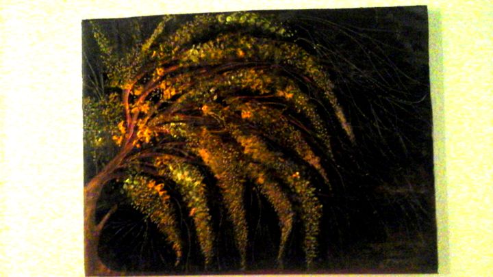 Peinture intitulée "Les mimosas" par Florence Castelli  Flofloyd, Œuvre d'art originale, Acrylique
