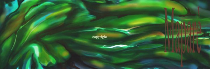 Arte digital titulada "Juego de verdes." por Maparè, Obra de arte original