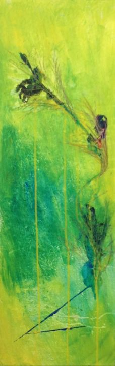 Pittura intitolato "Le mouvement du blé" da Marie A. Pelletier, Opera d'arte originale