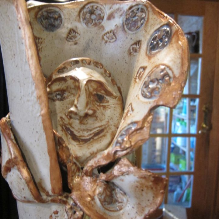 Sculpture titled "Burlesque" by Mapie, Original Art, Ceramics