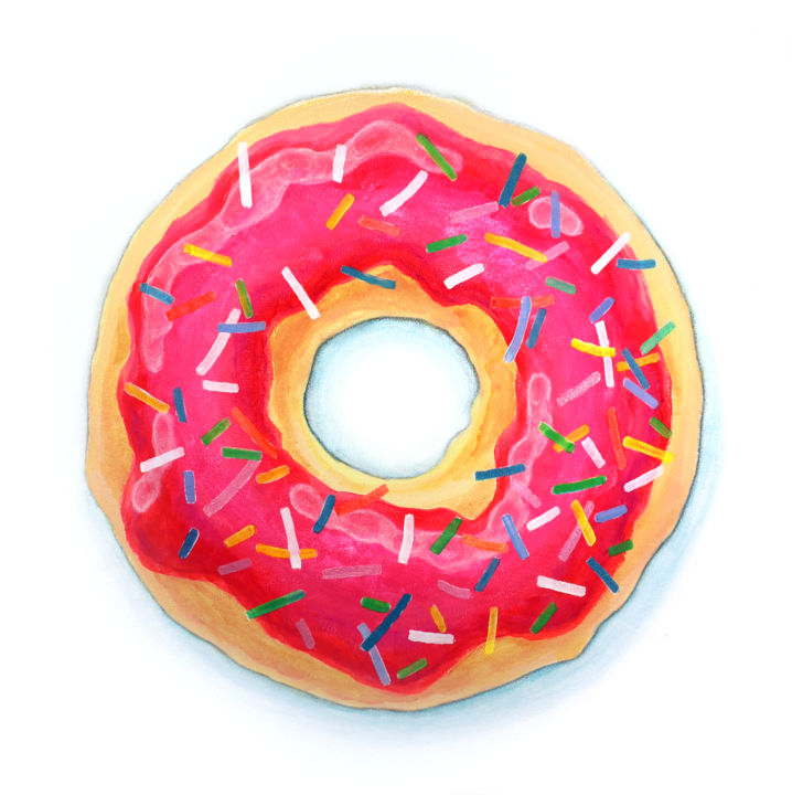 Malerei mit dem Titel "Donut" von Nivel Amid, Original-Kunstwerk, Acryl