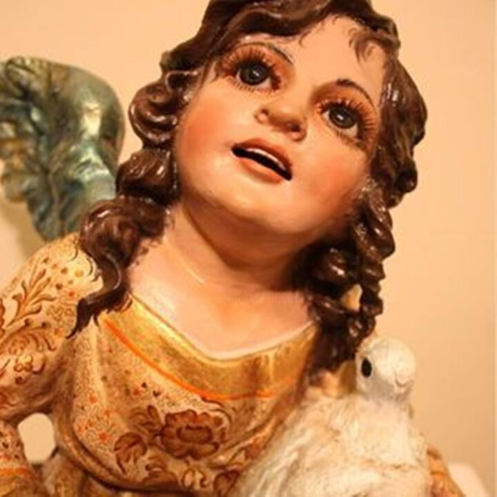 Sculpture titled "NIÑA ANGEL" by Mar Blazquez, Original Artwork, Resin