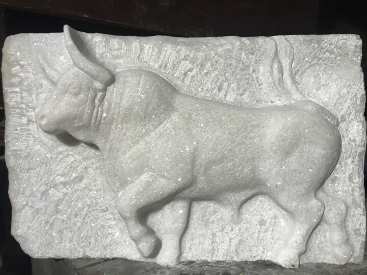 "Toro Bravo" başlıklı Heykel Mar Blazquez tarafından, Orijinal sanat, Taş