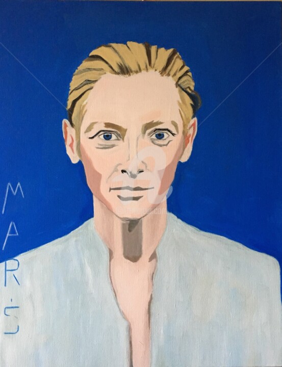 Painting titled ""Tilda SWINTON" ou…" by Mar.S, Original Artwork, Acrylic