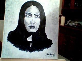 Painting titled "Retrato de mi madre" by Mara, Original Artwork