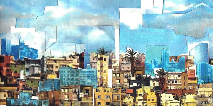 Digitale Kunst getiteld "Bourj Hammoud views…" door Maral Der Boghossian, Origineel Kunstwerk, Foto Montage