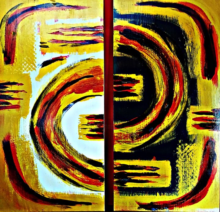 Painting titled "MAGNET" by Maranbarcelo, Original Artwork, Acrylic