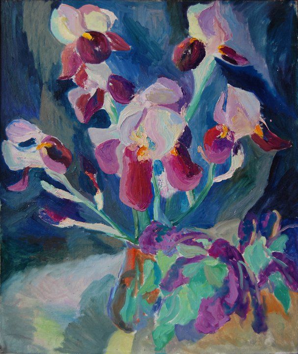 Картина под названием "the-irises.jpg" - Marusya Sargsyan, Подлинное произведение искусства