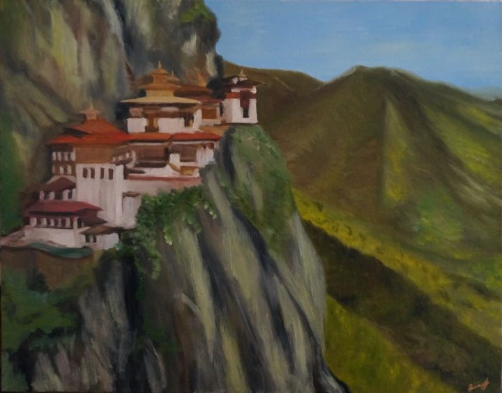 Картина под названием "Tiger's Nest" - Marat Grigoryan, Подлинное произведение искусства, Масло