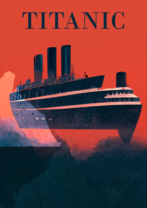 Arts numériques intitulée "titanic" par Marc Alapont, Œuvre d'art originale, Travail numérique 2D