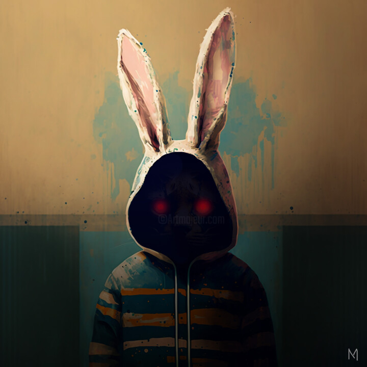 Arts numériques intitulée "bunny" par Marc Alapont, Œuvre d'art originale, Peinture numérique