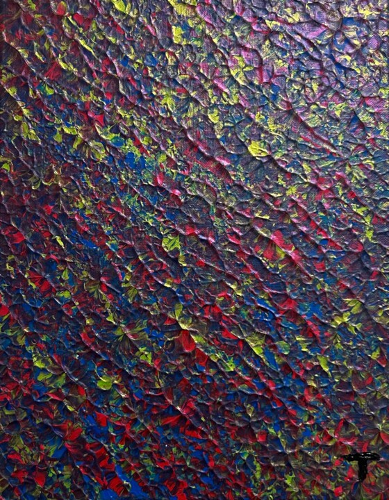 Painting titled "Flocons" by Marc-André Turgeon, Original Artwork, Acrylic