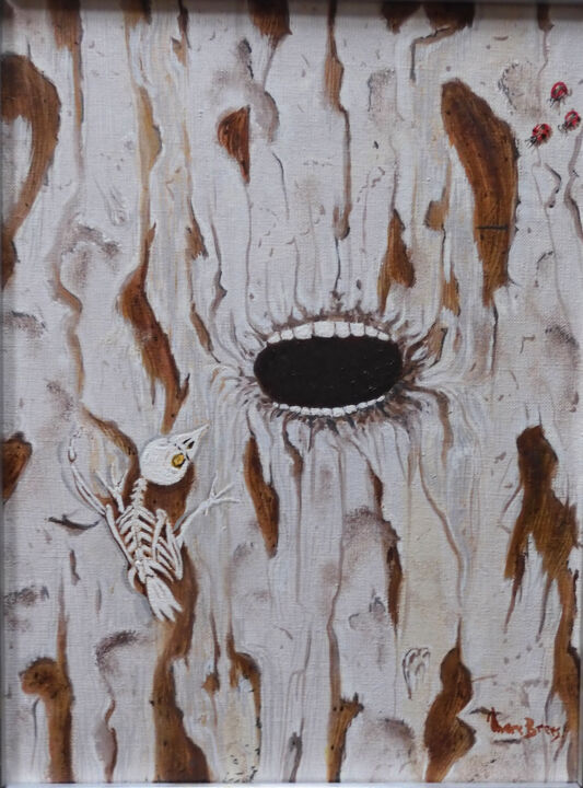 Peinture intitulée "Piège à cons" par Marc Brees, Œuvre d'art originale, Huile Monté sur Châssis en bois