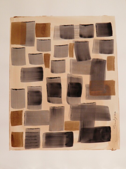 Collages titled "Untitled N° 704" by Marc Bulyss, Original Artwork, Ink