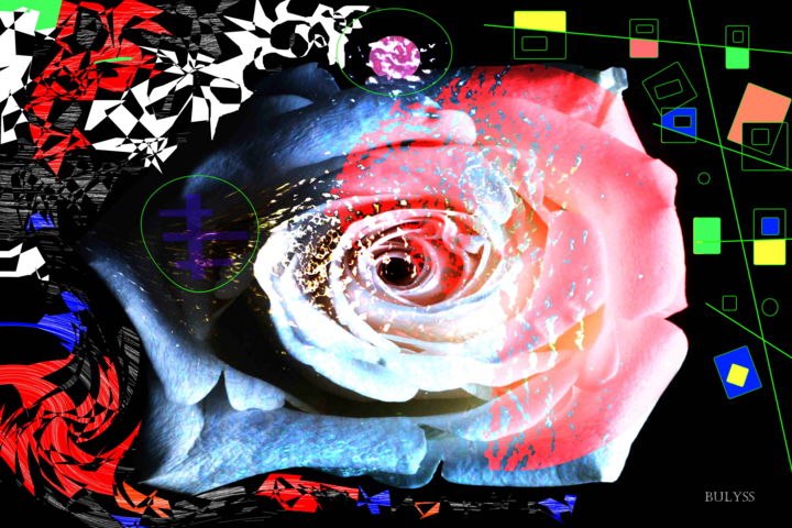 Digitale Kunst getiteld "Rose Macaulay" door Marc Bulyss, Origineel Kunstwerk, Digitaal Schilderwerk