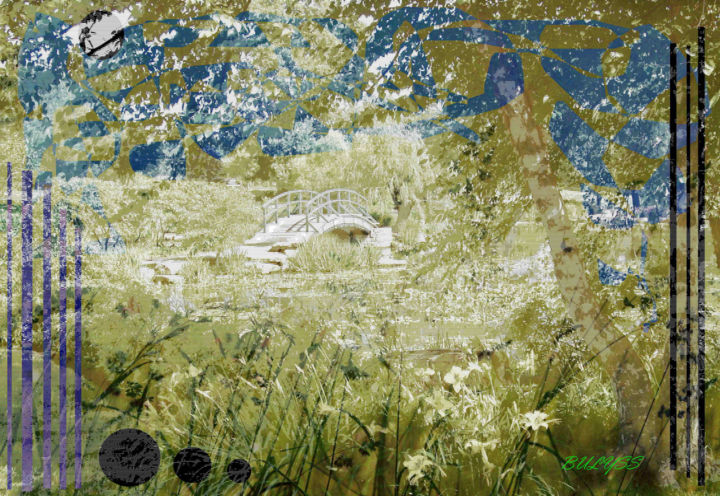 Digital Arts titled "Monet Vision     (u…" by Marc Bulyss, Original Artwork, Digital Painting